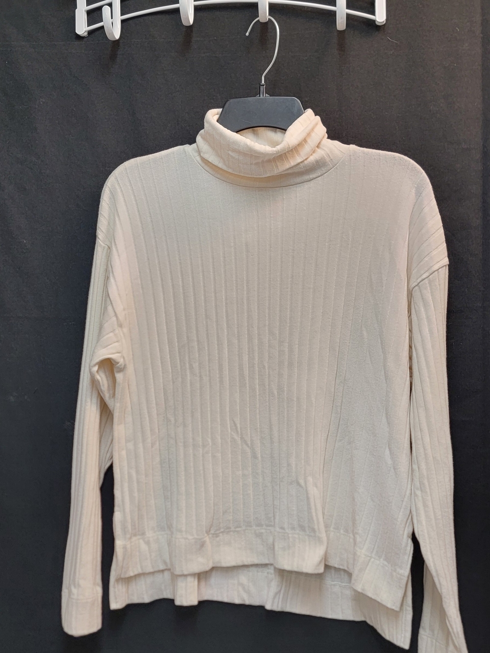 Madewell Cream Ribbed Turtleneck Pullover
